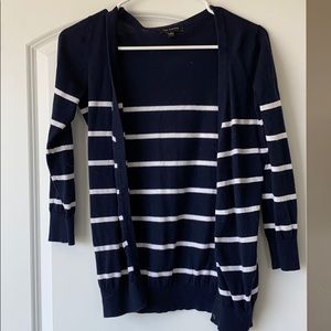 Navy and white stripped cardigan